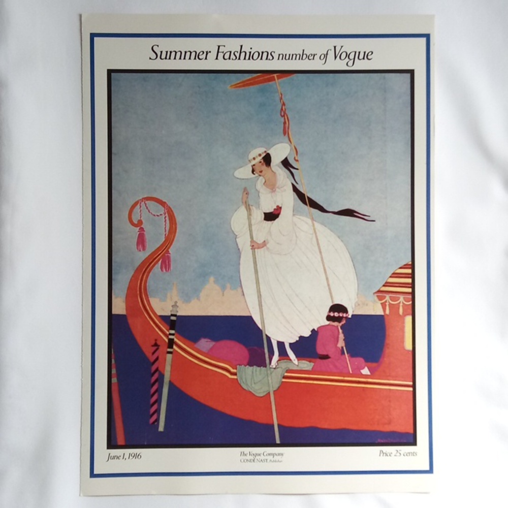 VINTAGE VOGUE PRINT SUMMER FASHIONS NUMBER OF VOGUE JUNE 1 1916
